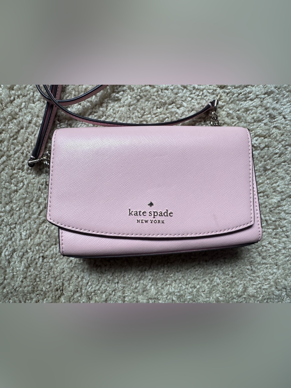 kate spade blush pink leather crossbody bag